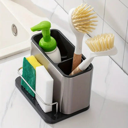 Stainless Steel Sink Storage Rack – Kitchen & Bathroom Organizer