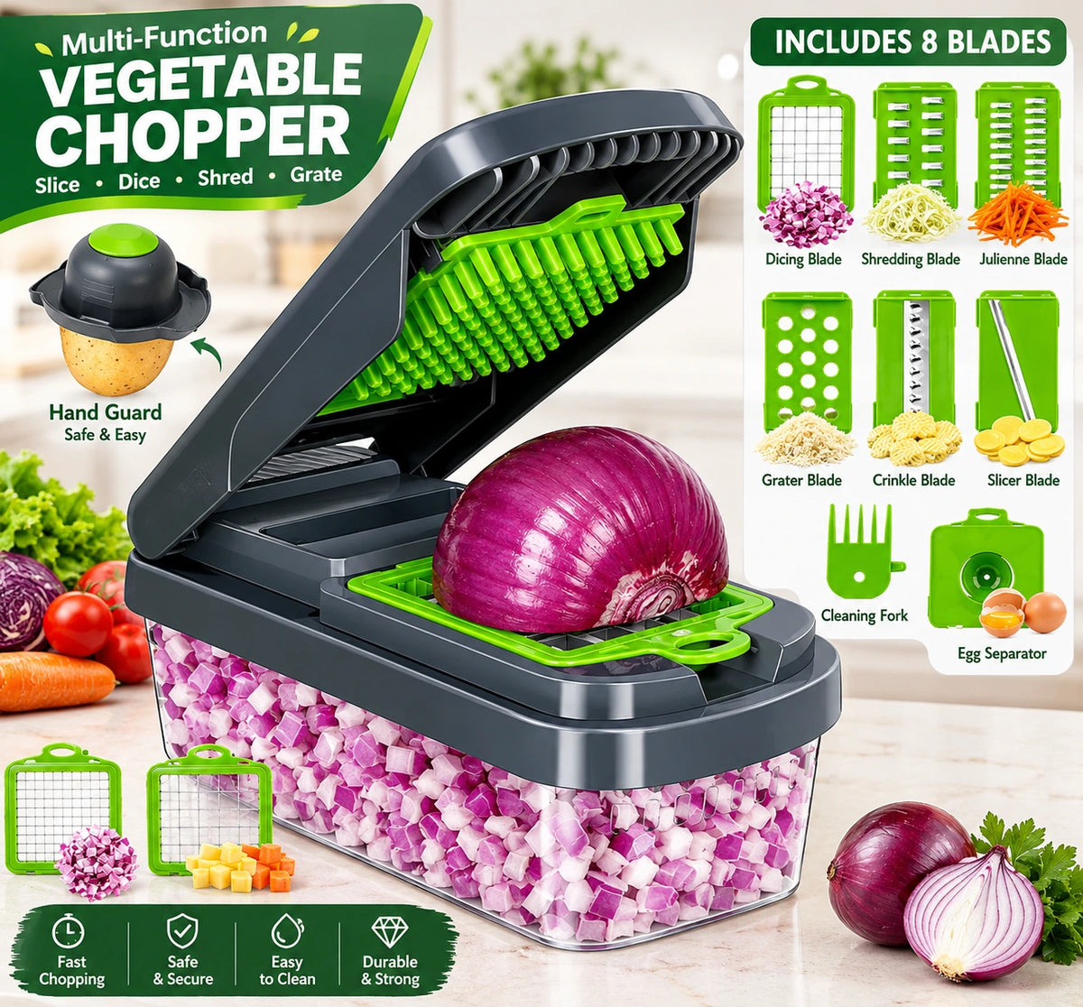 Multi-Function Vegetable Chopper & Slicer