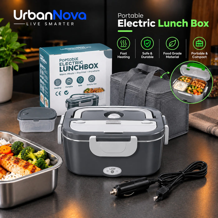 Portable Electric Lunch Box – 12V Food Warmer for Work & Car